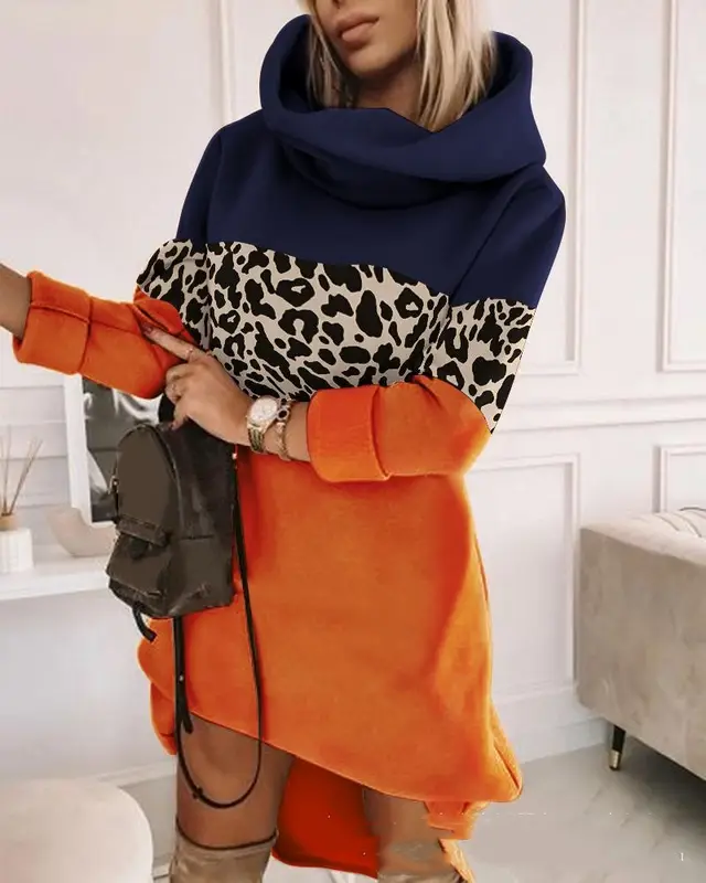 Women's Turtleneck Hooded Mid length Sweater Lzs6106A - Shop at LoveMi