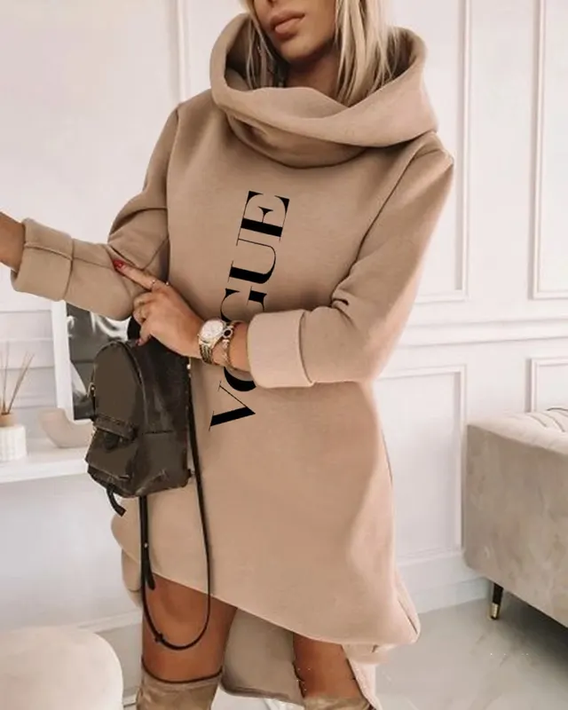 Women's Turtleneck Hooded Mid length Sweater Lzs6106A1 Br - Shop at LoveMi