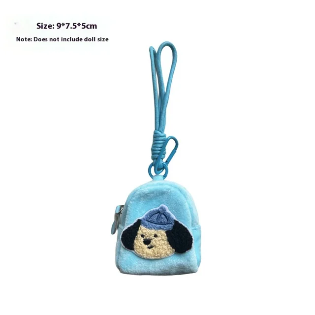 Kappabala Plush Coin Purse Children's Cute Schoolbag Pendant Storage Bag Khaki Barra A Style Brown - Shop at LoveMi