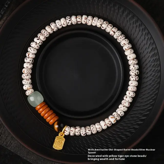 Mini Xingyue Bodhi Single wrap Bracelet Crescent Moon High Density Smooth And White Star Brocade - Shop at LoveMi