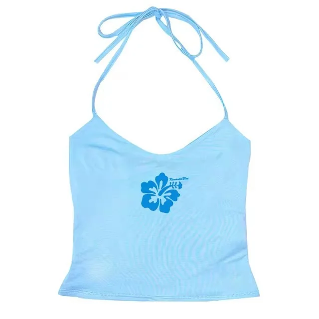 Simple Printed Casual Stylish And Comfortable Top Shorts Sky Blue 1 - Shop at LoveMi