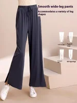 Sports Drape Baggy Pants Straight - Texture Dark Gray