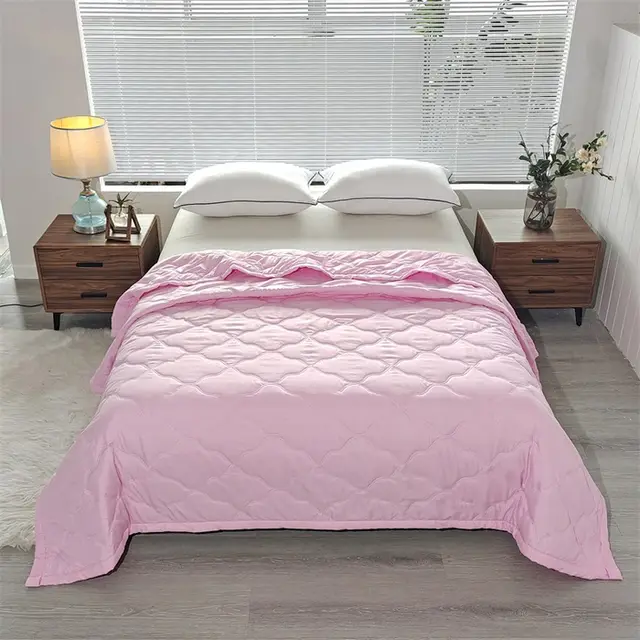 Summer Gift Washed Cotton Summer Quilt Air Conditioner Double Summer Quilt Core Pink - Shop at LoveMi