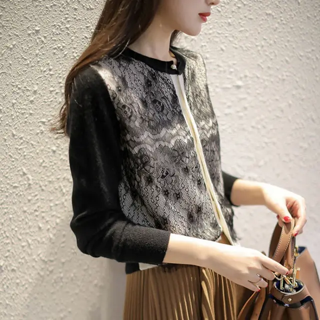 European Goods Loose All matching Sweater Top Black - Shop at LoveMi