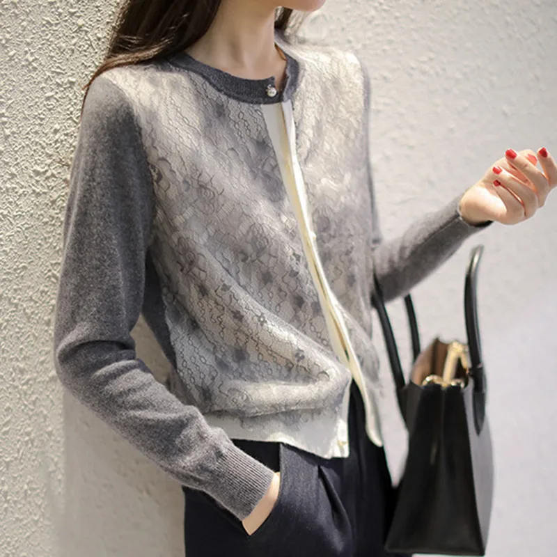 European Goods Loose All-matching Sweater Top - Gray - View 1