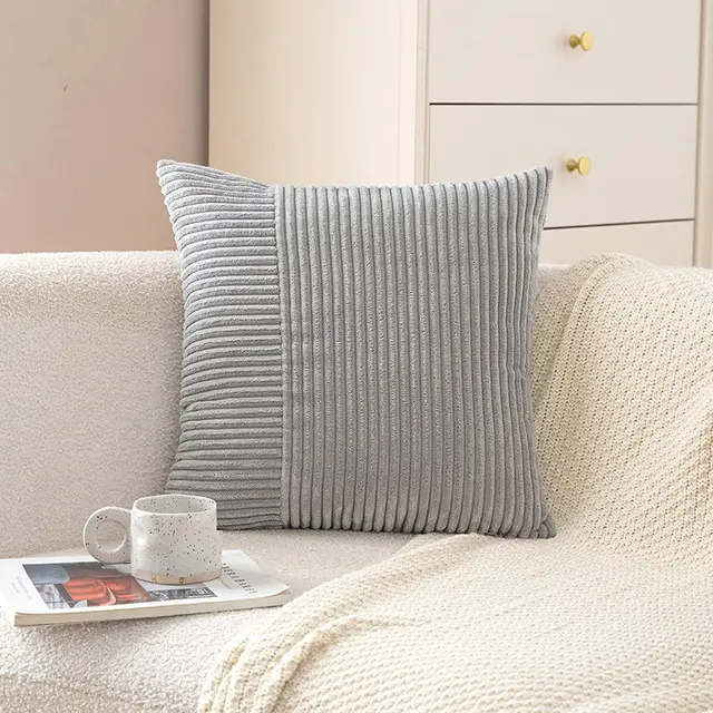 Corduroy Stitching Modern Minimalist Ins Style Living Room Sofa Stitching Gray - Shop at LoveMi