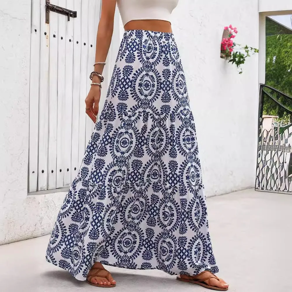 Pattern Printing A Swing Skirt Picture Flower Xl - Shop at LoveMi