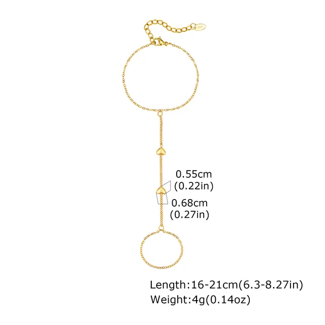 Stainless Steel Hand Support Chain Snake Chain Double Layer Twin Style 03 - Shop at LoveMi