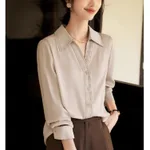 Fashion Commuter Style Contrast Color Bright Line Design Shirt For Women - Picture Color-L - View 1