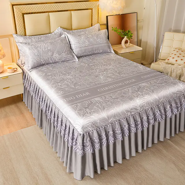 Sleeping Mat Viscose Fiber Mat Bed Skirt Three piece Set Home Fashion Appointment - Shop at LoveMi