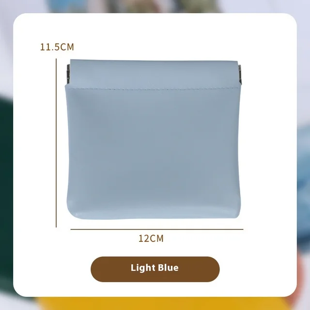 Storage Bag Lipstick Cosmetic Bag Mini Charger Automatic Closing Light Blue Cosmetic Bag - Shop at LoveMi