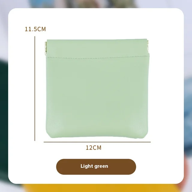 Storage Bag Lipstick Cosmetic Bag Mini Charger Automatic Closing Light Green Cosmetic Bag - Shop at LoveMi