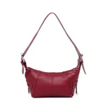 Y2K Style Shoulder Bag For Women Trendy Motorcycle Handbag Minimalist Shoulder Purse For Girls Street Wear - Red