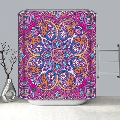 Datura Flowers Digital Printing Shower Curtain For Bathroom Cx1283 - Shop at LoveMi