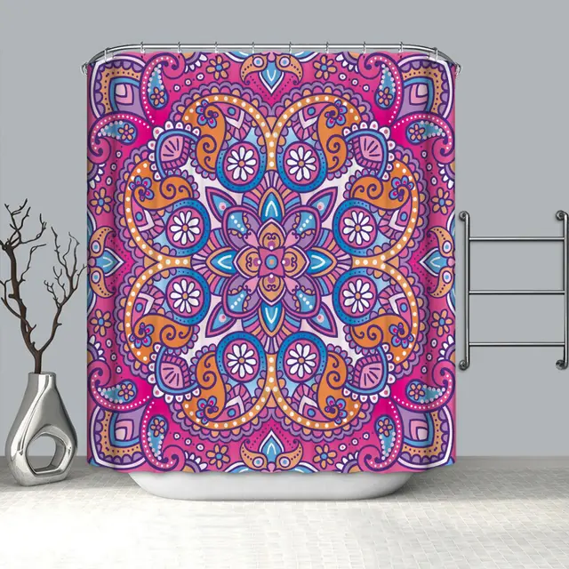 Datura Flowers Digital Printing Shower Curtain For Bathroom Cx1283 - Shop at LoveMi