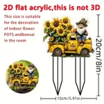 2D Acrylic Garden Stake Floor Outlet Decoration Props - Scd250