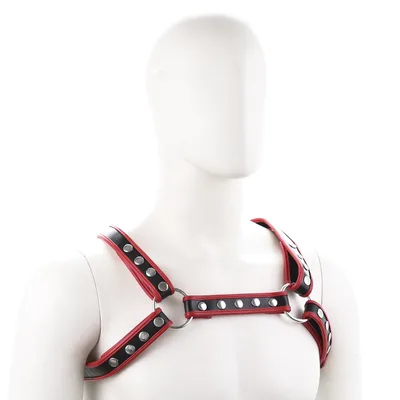 Fashion Personality Rivets Shoulder Chest Strap Men Single Binding Babaka Clothes - Shop at LoveMi