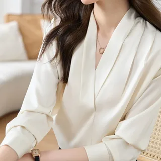 Fashion Design Sense Elegant Versatile Top Women - Apricot