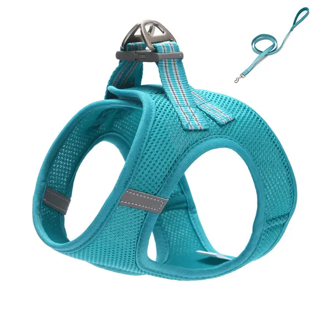Cat Pulling Rope Vest style Slip Dogs And Cats Rope Pet Outing Mesh Cat Leash Blue Hand Holding Rope - Shop at LoveMi