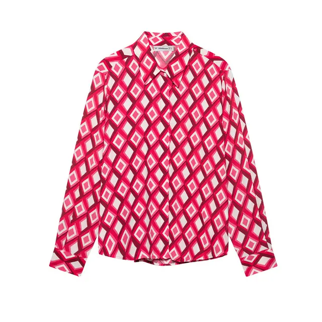 Geometric Pattern Printed Shirt With Belt Geometric Print Mini Skirt Top - Shop at LoveMi