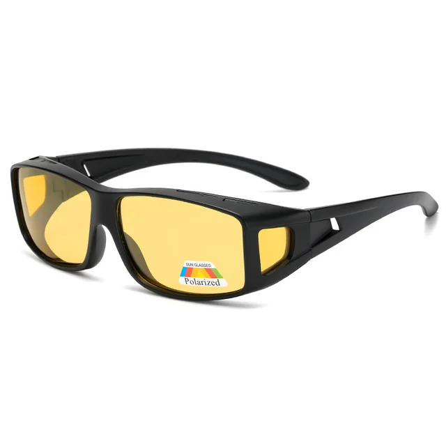 New Fashion Outdoor Myopia Set Of Glasses Night Vision Yellow Film Sand Black Yellow Film Hd - Shop at LoveMi