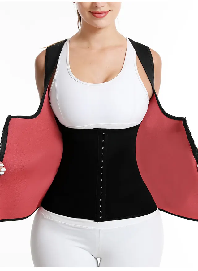 Body Shaping Skinny Corset Thickened Belt Waist Support Vest Rust Red - Shop at LoveMi
