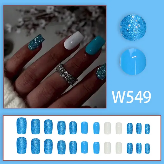 European And American Short Detachable Nail Tips Glue Type - Shop at LoveMi