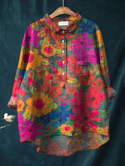 Ladies Fashion New Casual Shirt Animal Print Shirt Acs10 4Xl - Shop at LoveMi