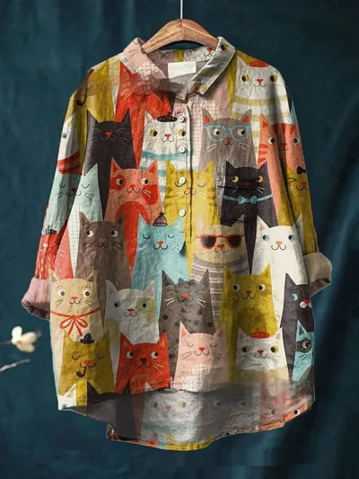 Ladies Fashion New Casual Shirt Animal Print Shirt Acs11 3Xl - Shop at LoveMi