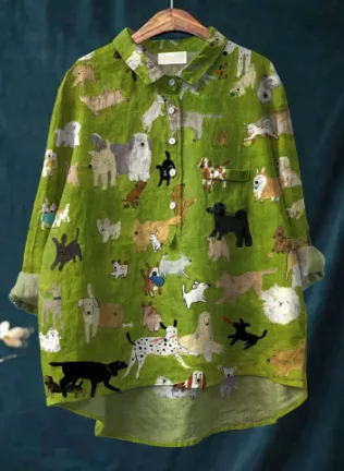 Ladies Fashion New Casual Shirt Animal Print Shirt Acs15 2Xl - Shop at LoveMi