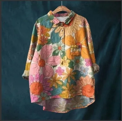 Ladies Fashion New Casual Shirt Animal Print Shirt Acs17 3Xl - Shop at LoveMi