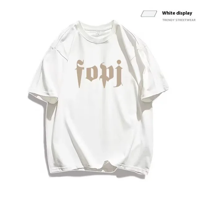 Women's Simple Printed Loose Short Sleeve White - Shop at LoveMi