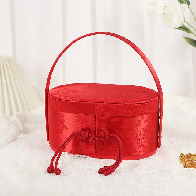 Creative Printing National Style Flower Pot Exquisite Packing Box Red - Shop at LoveMi