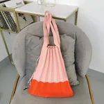 Korean Weaving Shopping Bag Special-interest Design - Orange