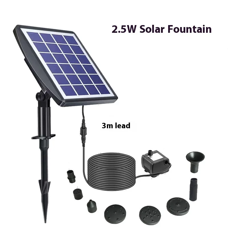 Solar Fountain Oxygen Rockery Water Garden Bird Bathtub Floating Fountain 2.5W Fountain - Shop at LoveMi