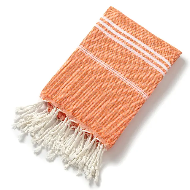 Turkish Tassel Polyester Cotton Swimming Towel Orange - Shop at LoveMi