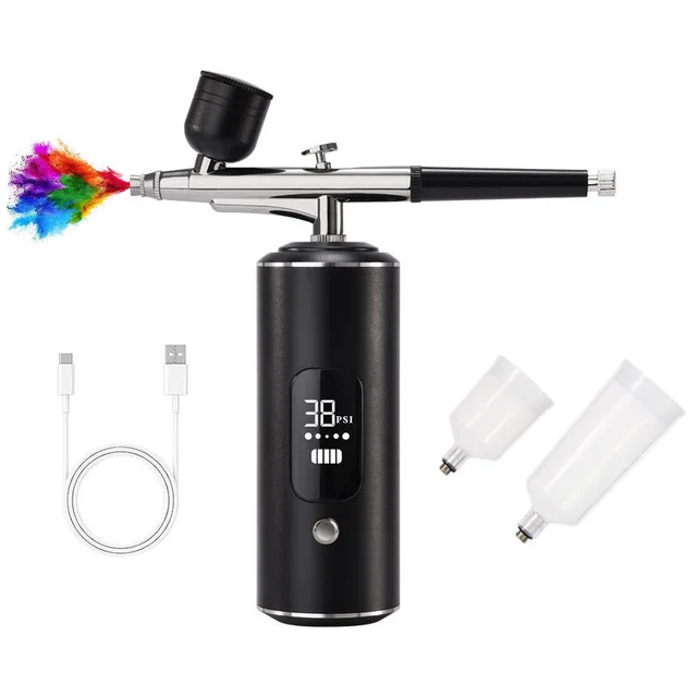 Air Compressor Kit Electric Spray Gun Spray Pen Black Suit - Shop at LoveMi