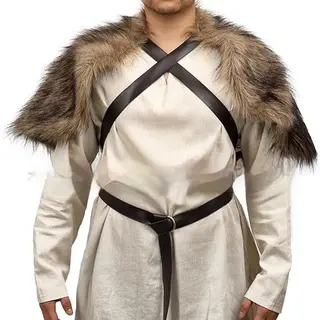 Viking Men's Cape And Shawl Oversleeve Booties Suit Artificial Wool - Shawl