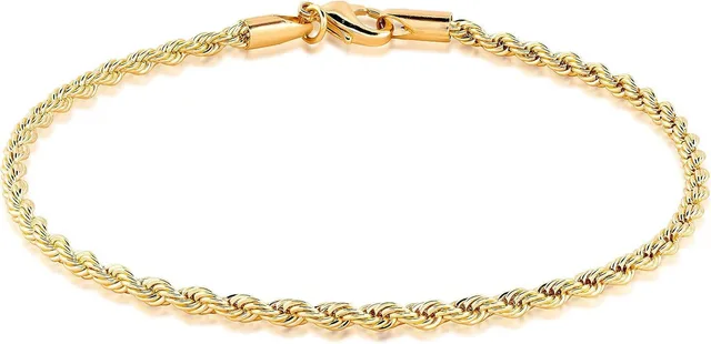 French Minority Colorful Shining Zircon Snake Chain Leather Rope Beach Love Anklet 10 Golden Twist - Shop at LoveMi