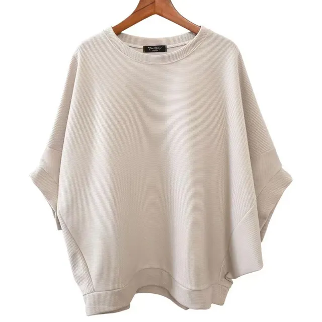 Women's Top T shirt Sunken Stripe Apricot - Shop at LoveMi