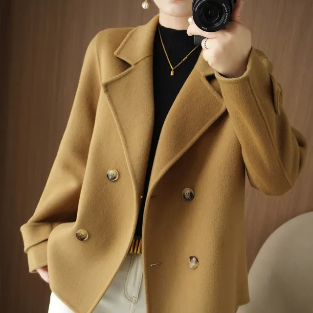 Coat Graceful And Fashionable Trendy Women's Clothing Khaki - Shop at LoveMi