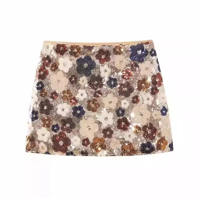 Style Heavy Embroidery Sequins Skirt Skirt - Shop at LoveMi