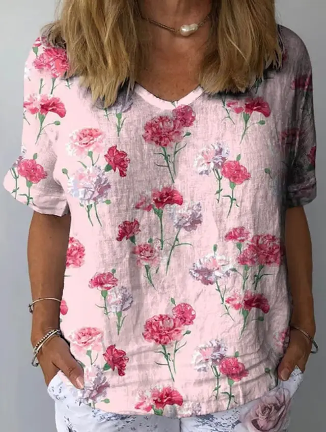 Women's Personality Printed Crew Neck Top Style 12 - Shop at LoveMi