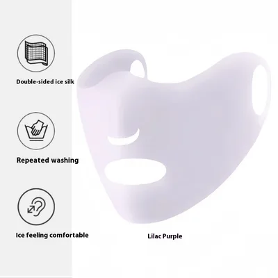 Ice Silk Sunscreen Mask UV Protection Mask Mask Purple - Shop at LoveMi