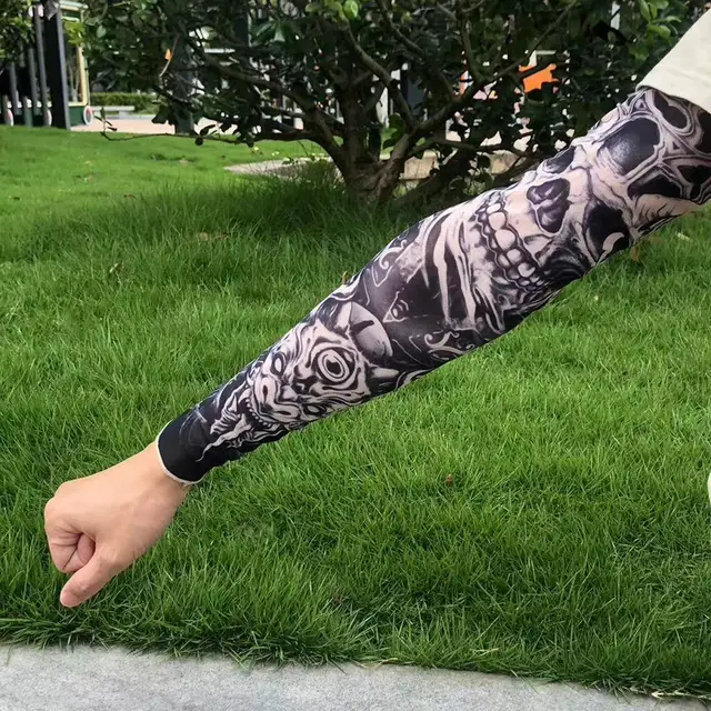 Outdoor Sports Tattoo Oversleeve Flower Arm Tattoo Polyester Sunscreen Sets T2 28 Single Pack - Shop at LoveMi