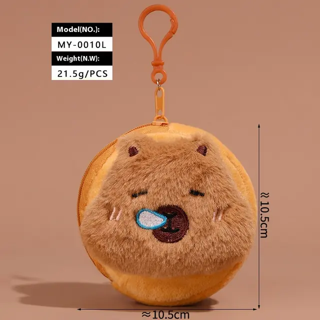 Cartoon Card Leather Bar Pull Coin Purse Plush Doll Package Pendant Card Leather Tip - Shop at LoveMi