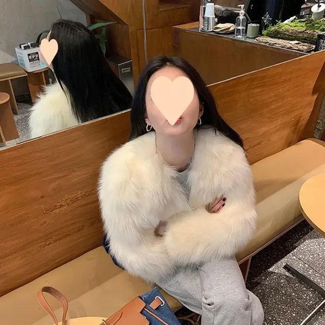 Young Coat Woolen Net Women's Winter Short Korean Style Cheese Off White - Shop at LoveMi