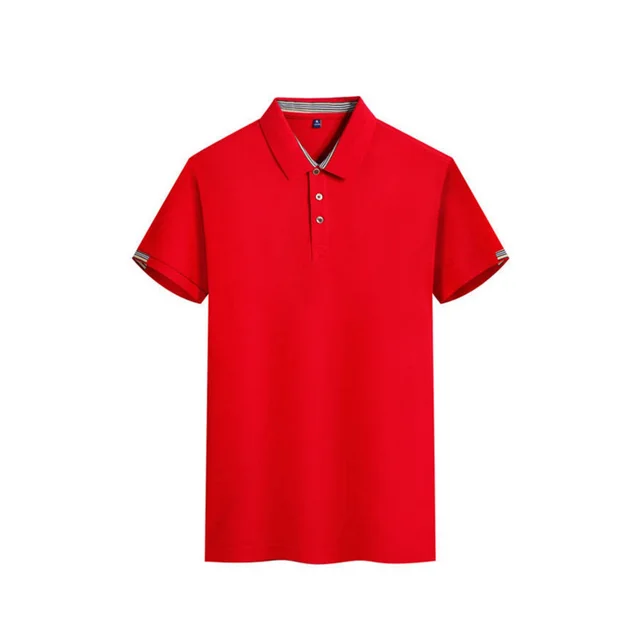 Polo Shirt Summer Long staple Cotton Overalls 2269 Red - Shop at LoveMi