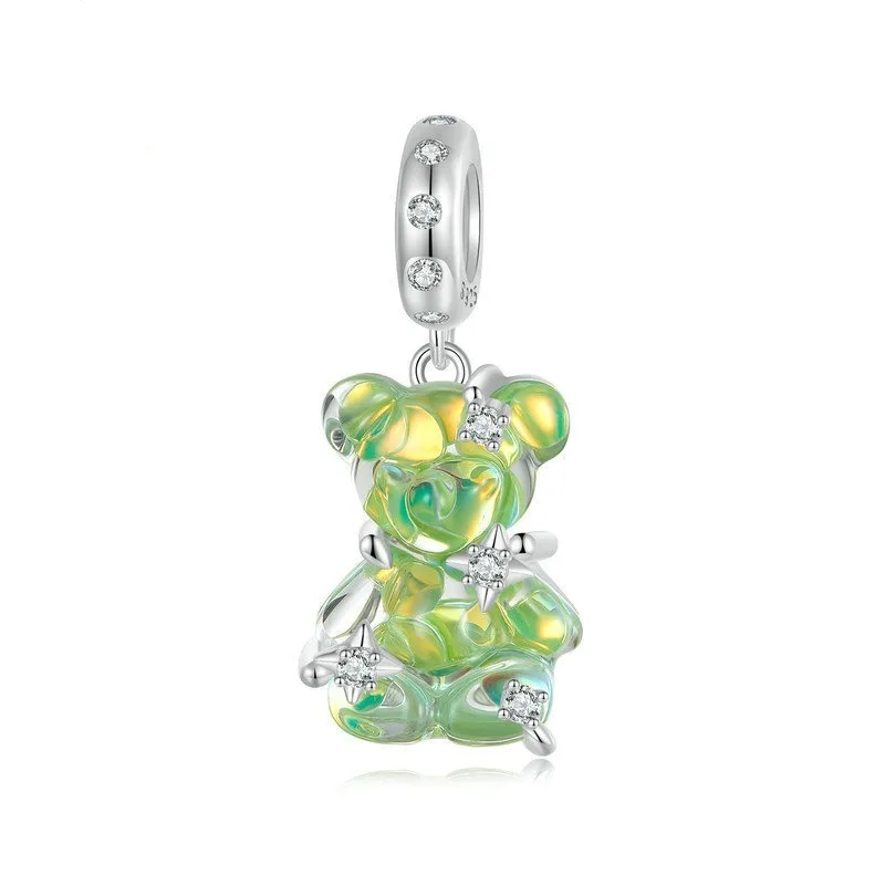 Fantasy Multi Colorful Bear Diy Pendant - Scc2754Gn - View 1