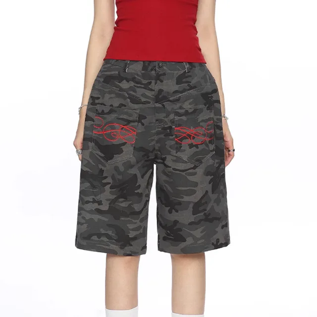 American Camouflage Multi pocket Cropped Trousers - Shop at LoveMi